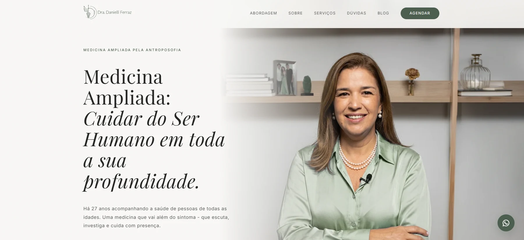 Página do projeto Dra. Danielli Ferraz