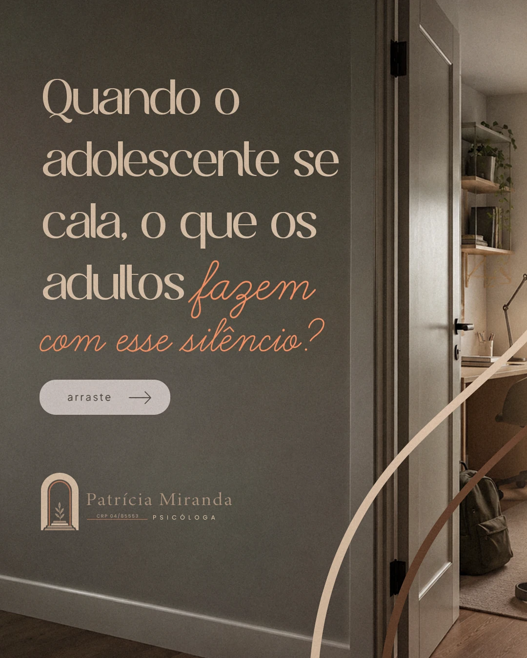 Carrossel de Patrícia Miranda com composição editorial em tons terrosos, fotografia e tipografia serifada